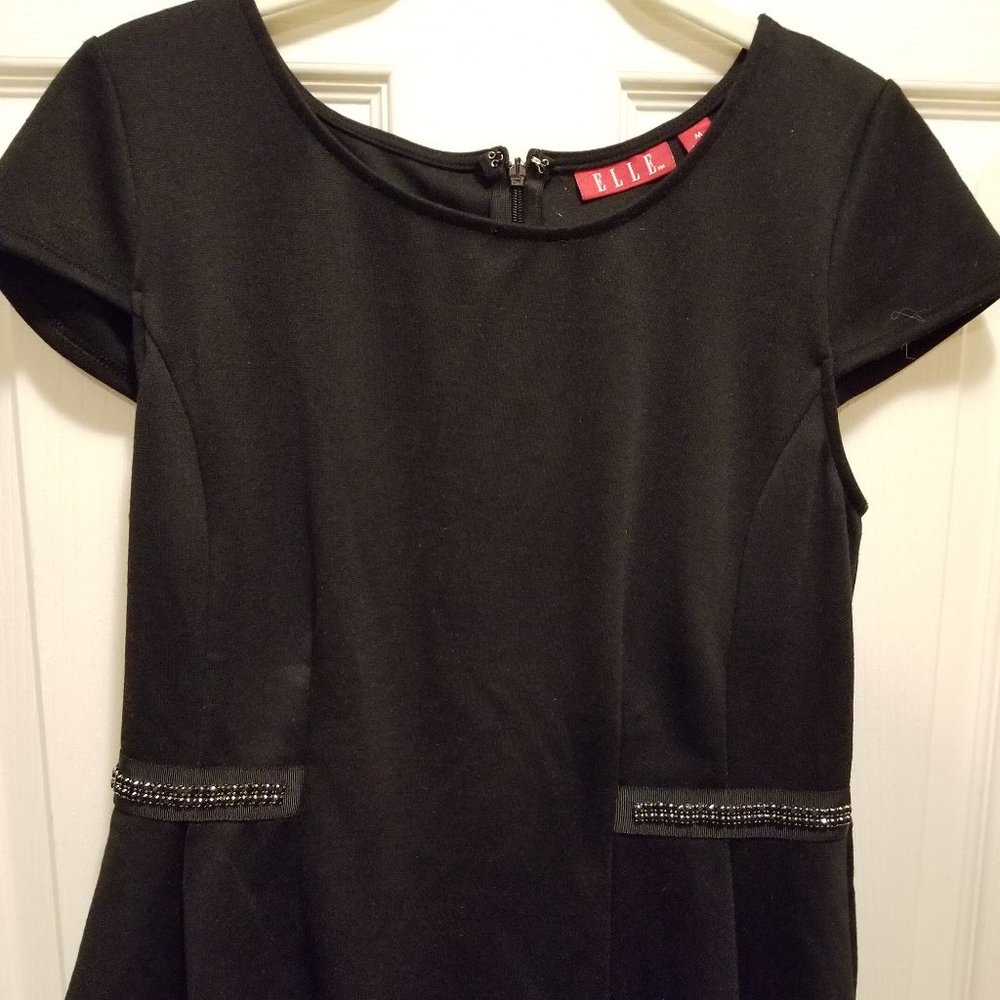 Elle Black Rhinestones Top - Medium